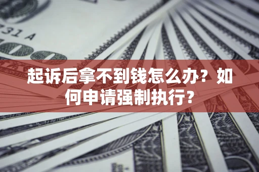 武汉起诉后拿不到钱怎么办？如何申请强制执行？