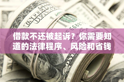 武汉借款不还被起诉？你需要知道的法律程序、风险和省钱技巧