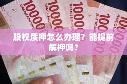 武汉股权质押怎么办理？能提前解押吗？